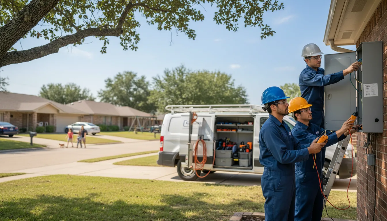 Certified electrician providing emergency electrical services in Crosby, TX
